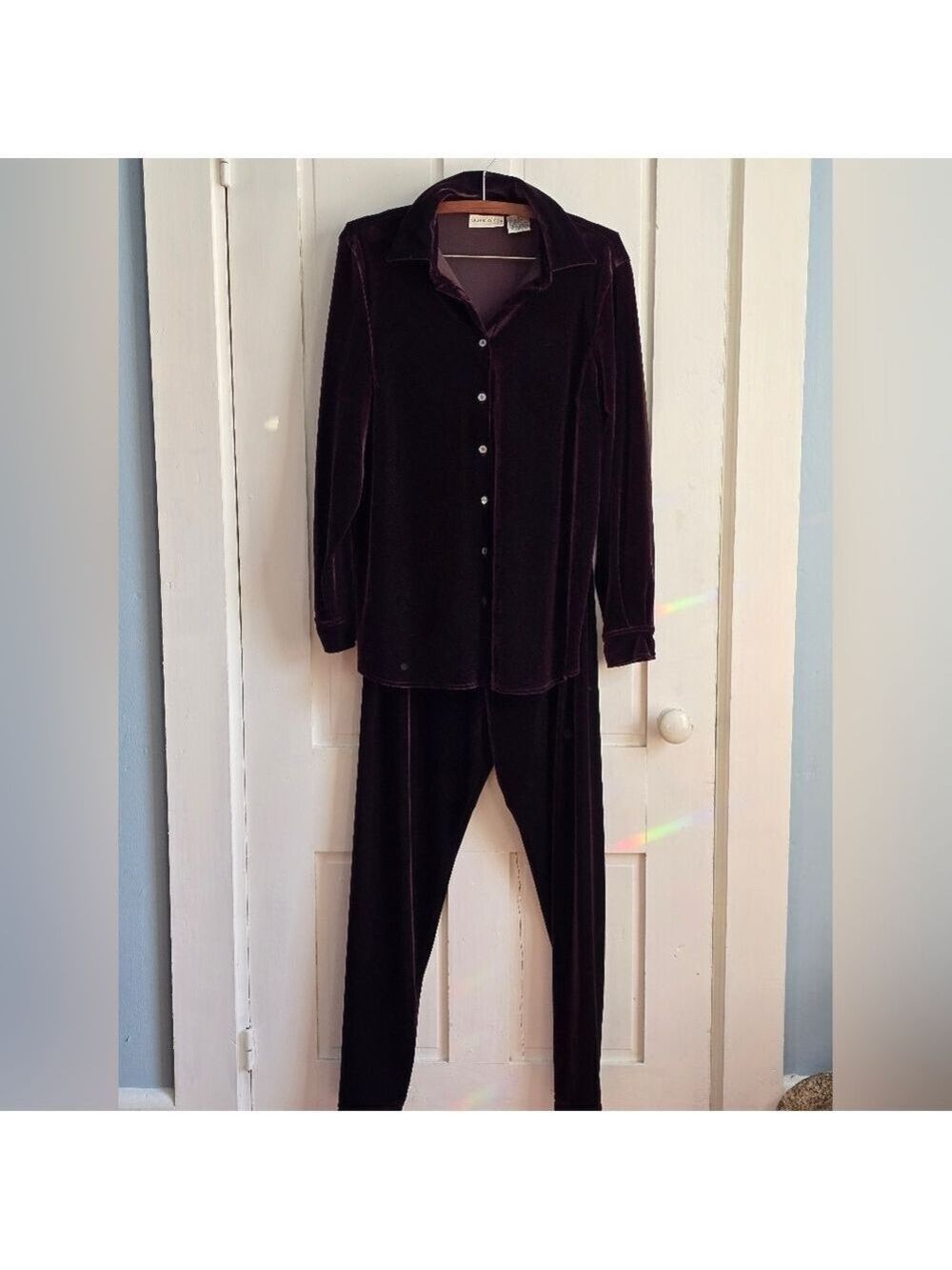 Sigrid Olsen Velvet Tunic Top and Pants Set Size S - Picture 3 of 16